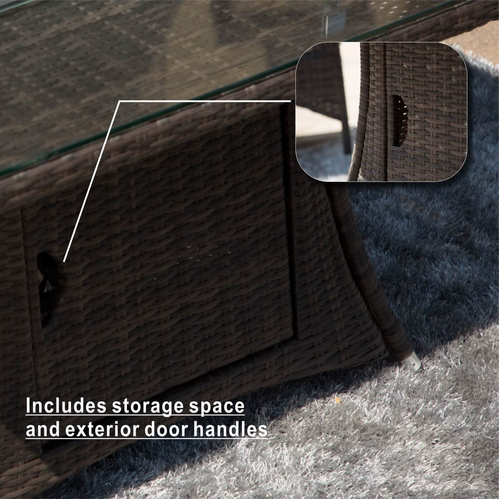 4-Seat Square Fire Pit Table (PAG-1104-T)