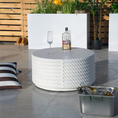 White Waterproof Outdoor Coffee Table—PAT-2462TA
