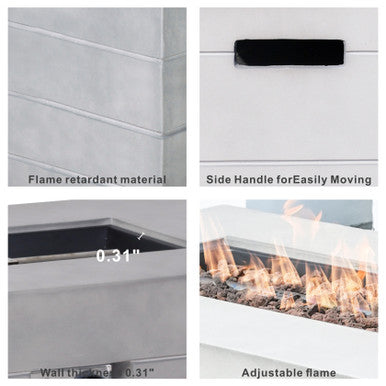 Rectangular Outdoor Fire Pit Table—PAG-2150