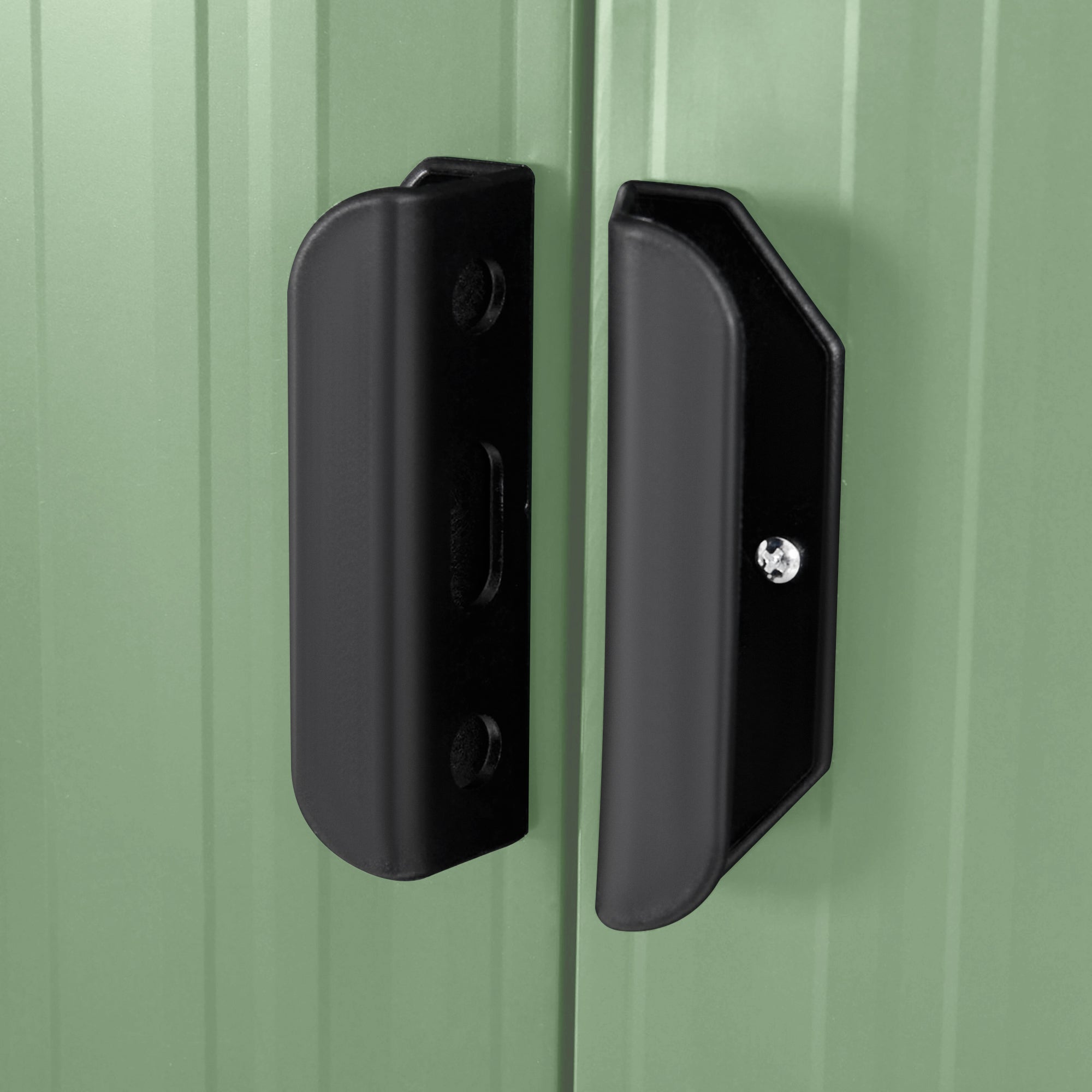 7 x 4ft Outdoor Garden Metal Storage Shed, Tool Storage Box, Light Green