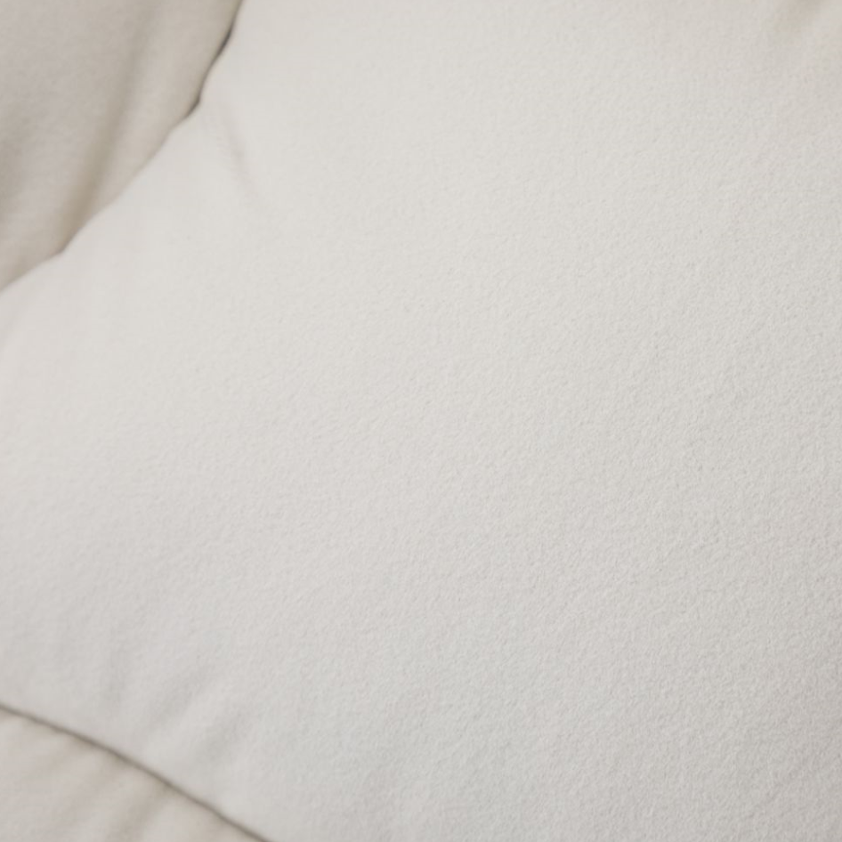 Full KD Velvet Fabric Adjustable Height Swivel Home Office Chair, Ivory