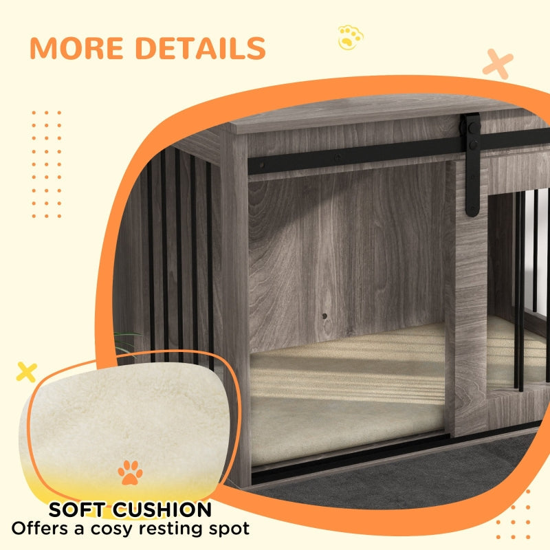 Dog Crate Furniture, Removable Cushion Medium Dogs, Brown