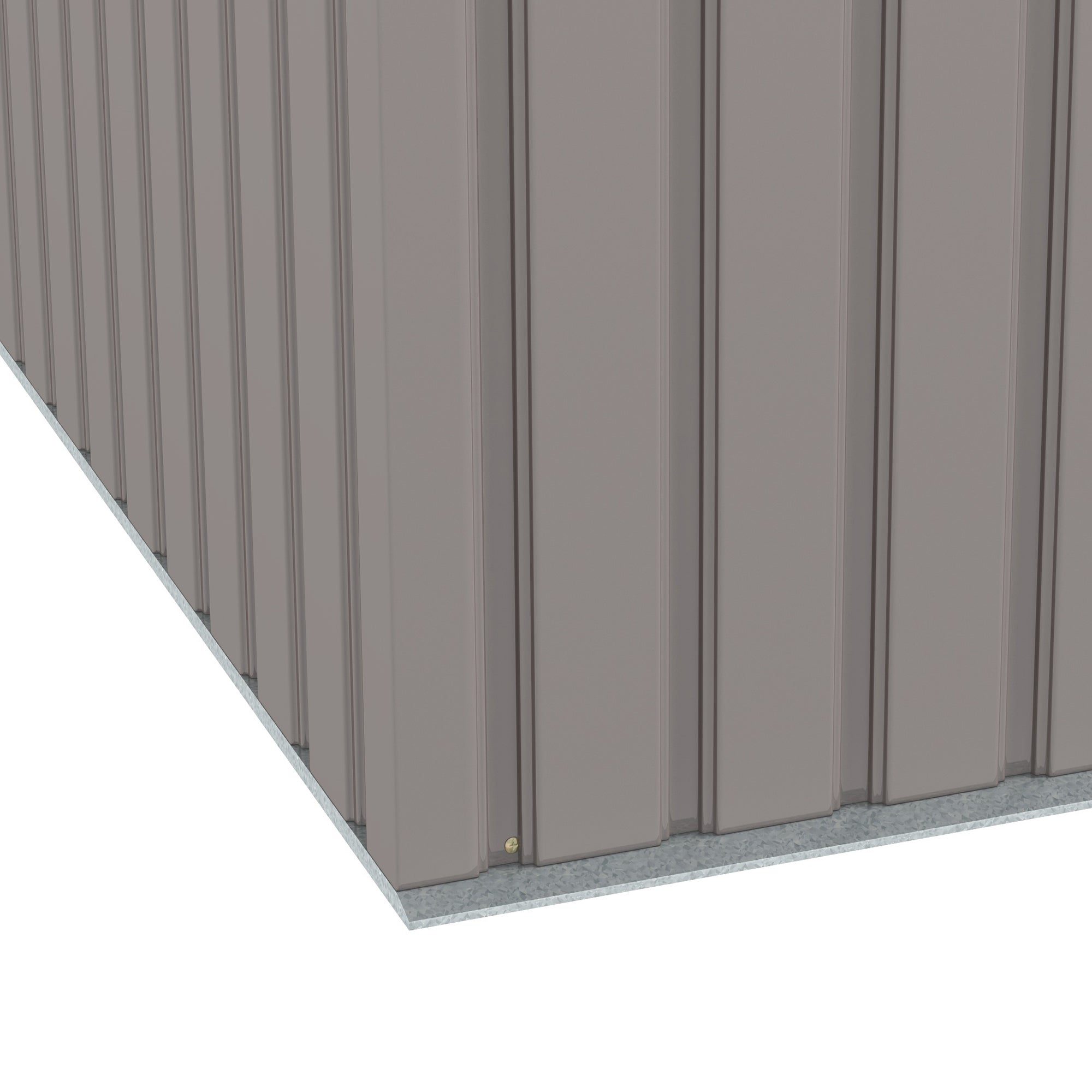 Corrugated Garden Metal Storage Shed Outdoor Equipment Tool Box - Light Grey