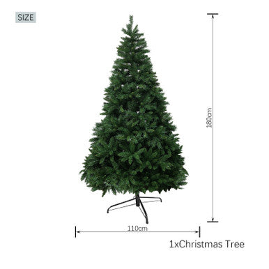 7/9-Layer Green PVC Christmas Tree with Iron Base, Lights Optional—PAT-004