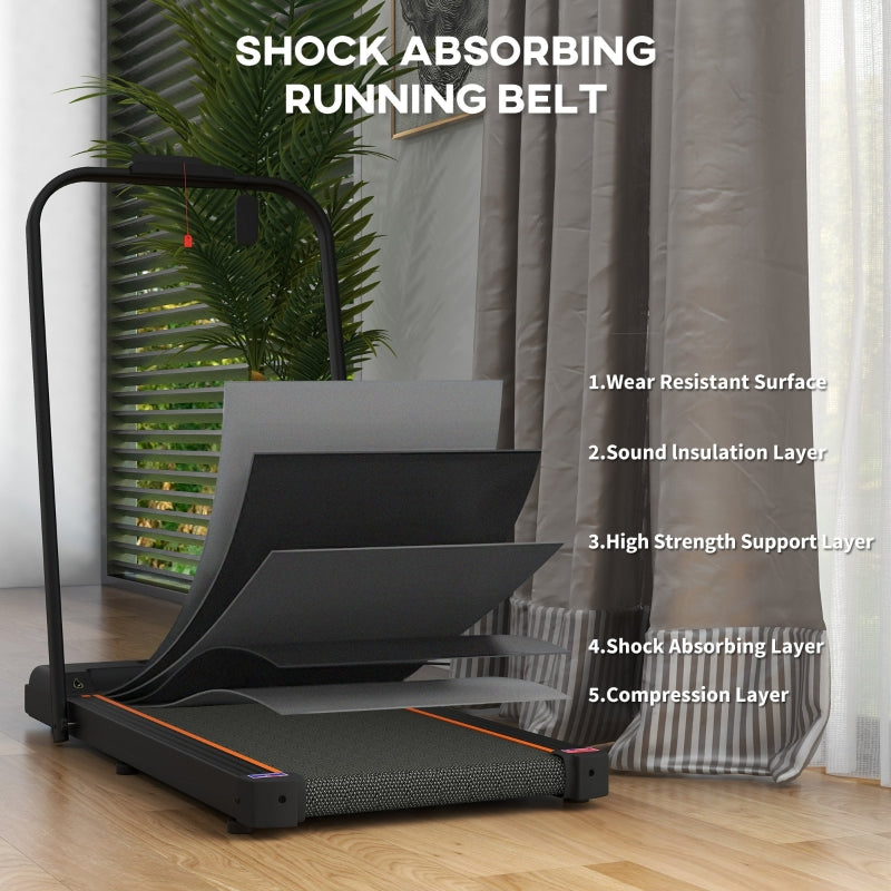 SPORTNOW Walking Pad 2.5HP Folding Treadmill, Orange