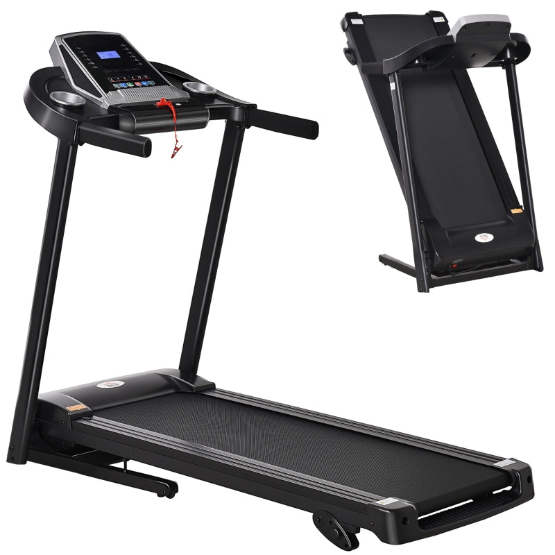 Folding Treadmill, 2.0HP Incline Running Machine with LED Display, Grey