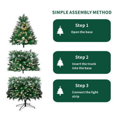 5/7/9-Layer Green Christmas Tree with Optional Warm White Lights —PAT-001
