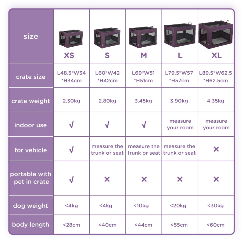 Pet Carrier 60cm, with Cushion, Purple