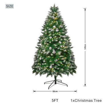 5/7/9-Layer Green Christmas Tree with Optional Warm White Lights —PAT-001