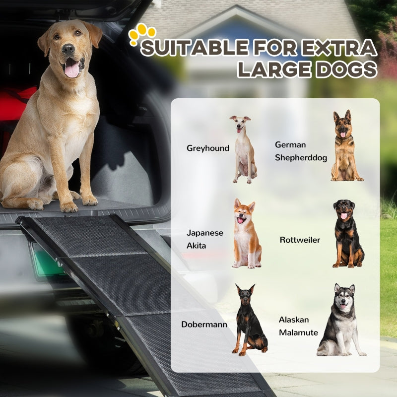 Folding Dog Ramp for Car, Portable Pet Ramp, Non-Slip, Aluminium Alloy