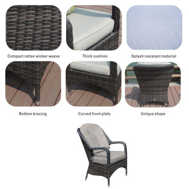 Parma Outdoor Rattan Chairs Set of 2 - PAC-009-KD