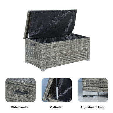 Small Outdoor Iron Frame Waterproof Rattan Storage Box¡ªPA-3256S