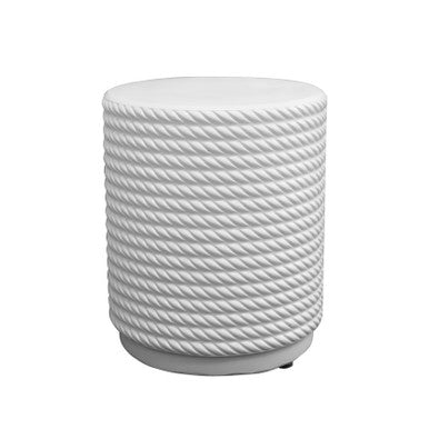 White Waterproof Outdoor Side Table —PAT-2462ST