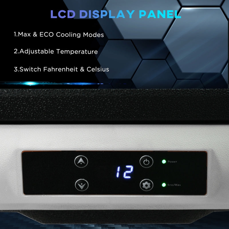 50L Car Refrigerator, Portable Compressor Freezer for Camping, Driving, Picnic, Electric Black