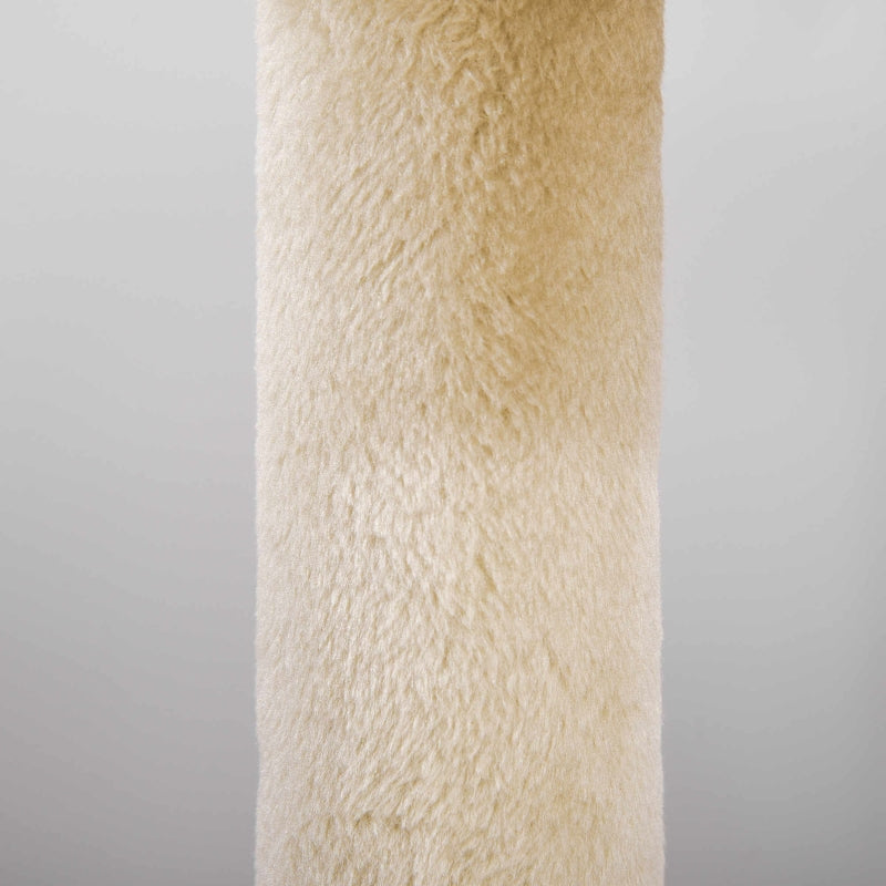 Cat Tree 104 cm Cat Condo Tower Activity Centre Scratching Posts Plush Perch Hanging Ball - Cream White