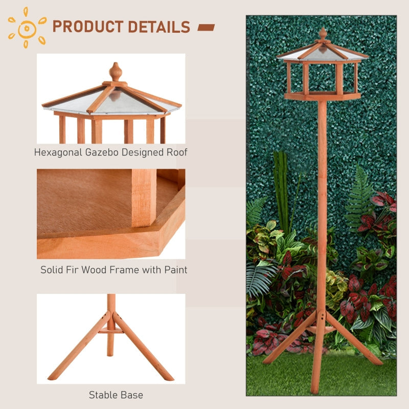 Wooden Bird Table Garden Feeding Station, 153cm