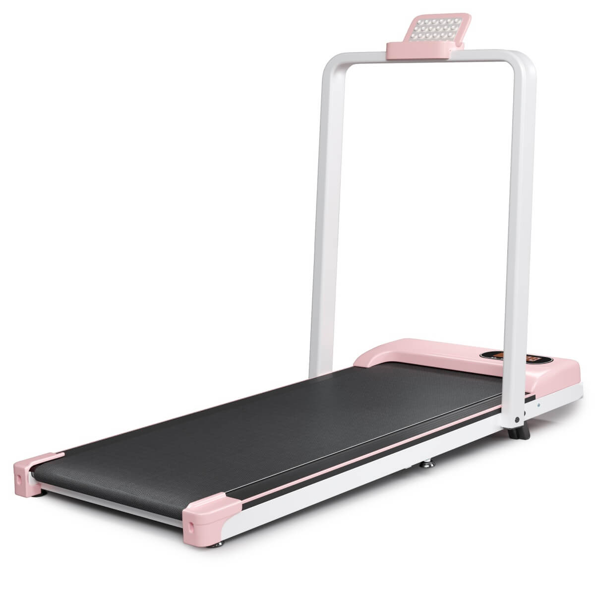 Folding Treadmill with Handrail ¨C Adjustable Incline, 1¨C10 km/h Running Machine with LED Display & Phone Holder