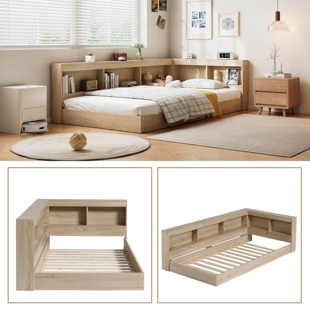3FT Single Storage Bed 90×190cm – Durable MDF Frame with Large Under-Bed Storage for Adults & Teens