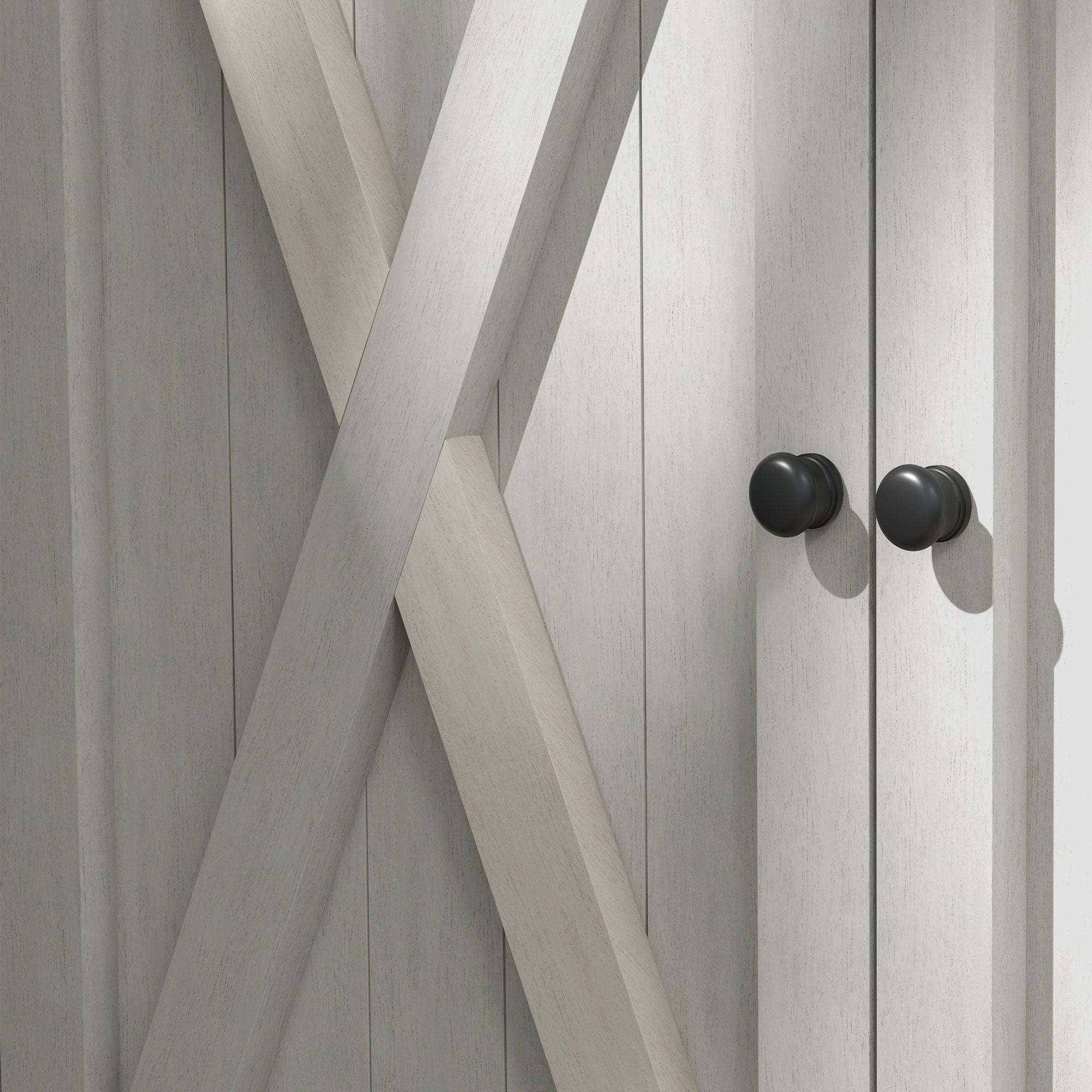 Compact Wooden Storage Shed 46.5 x 97cm - Light Grey