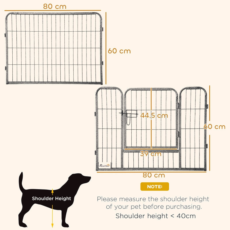 Puppy Playpen 16 Panels Heavy Duty, Small Dogs Indoor Outdoor - Grey