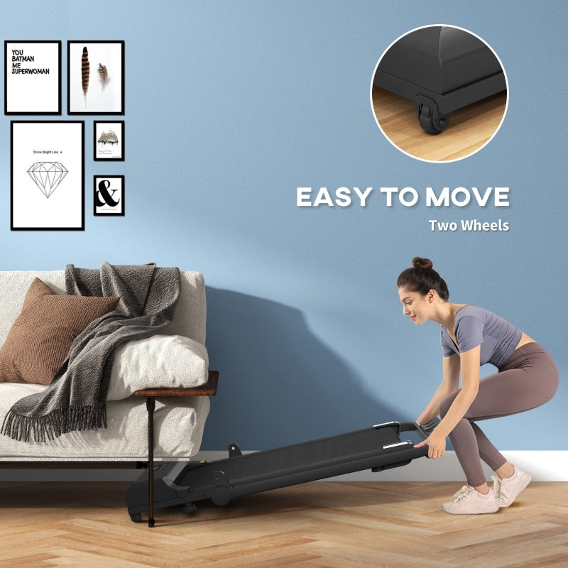 2.5HP Walking Pad Treadmill, Folding Under Desk Walking Machine, 1-10km/h with Remote Control