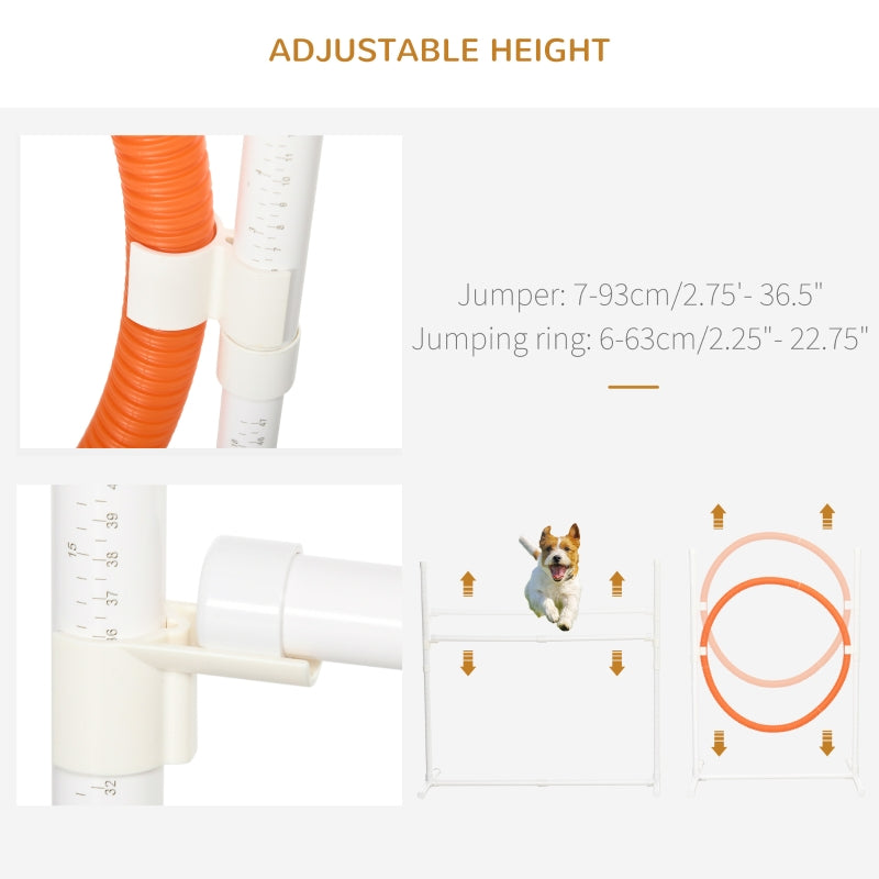 Six-Piece Dog Agility Equipment Set, with Carry Bag, Multicoloured