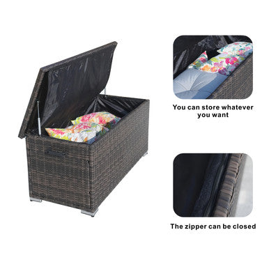 Small Outdoor Iron Frame Waterproof Rattan Storage Box¡ªPA-3256S