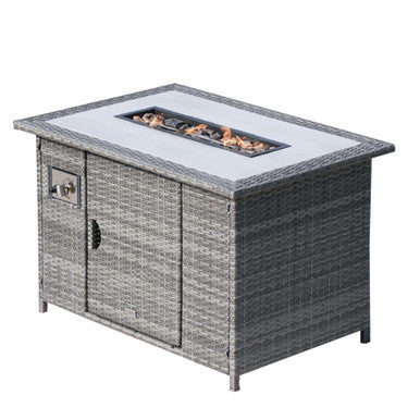 4-Seater Gray Patio Fire Pit Set - PAF-1801-GR