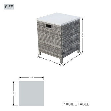 4-Seater Gray Patio Fire Pit Set - PAF-1801-GR