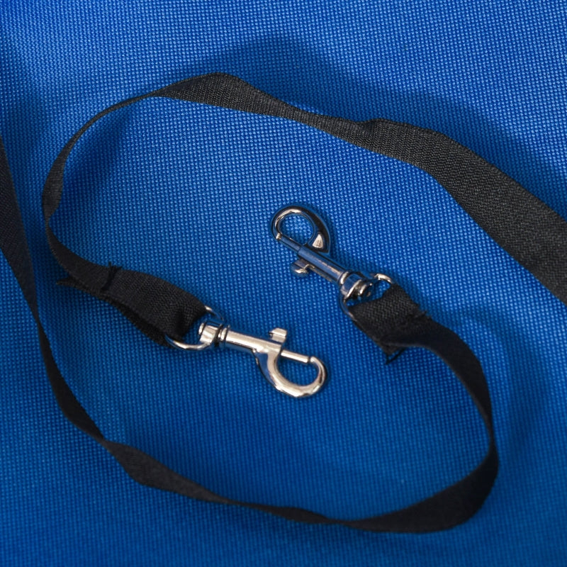 Pet Stroller Dog Cat Travel Pushchair with EVA Wheels, One-Click Fold, Blue