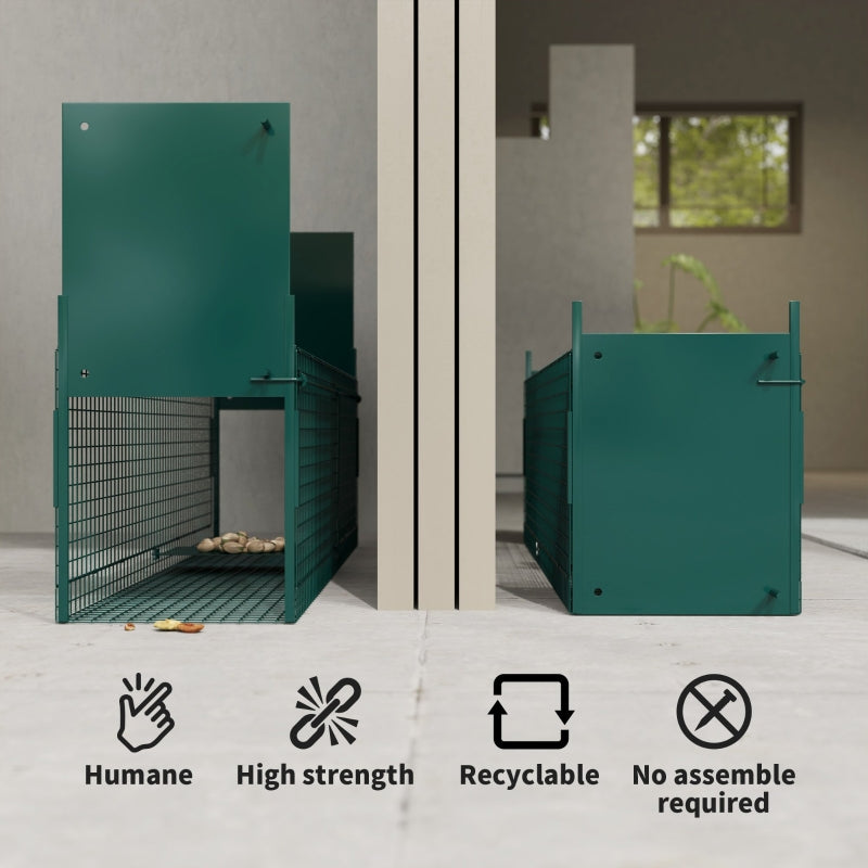 Two-Door Live Trap for Small Animals, Rat and Mice - Dark Green