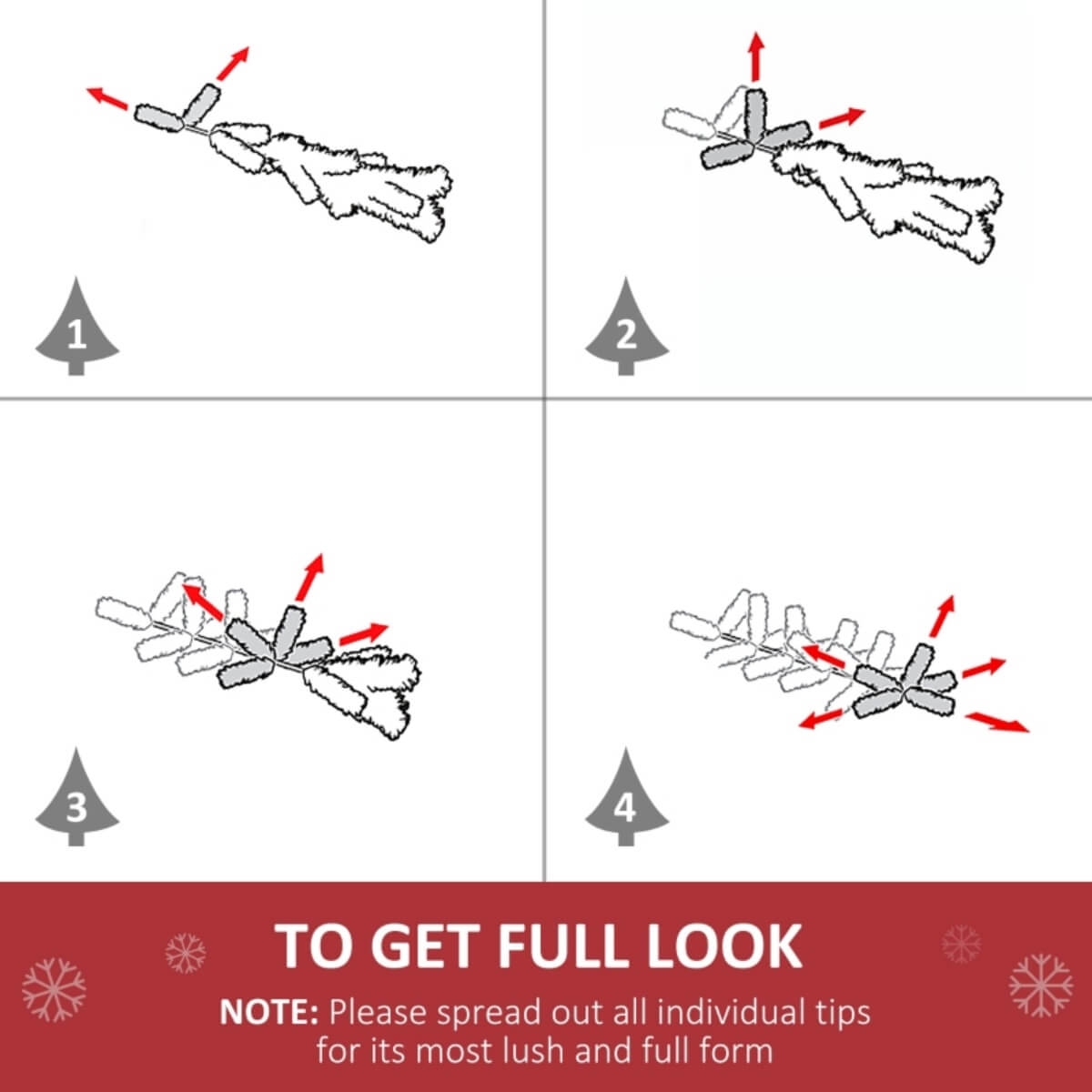 6FT Pre-Lit Artificial Christmas Tree – Realistic Spruce Design with Warm White LED Lights, Metal Stand