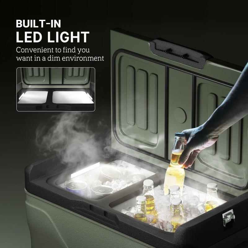 Car Fridge Cooler 45L Two Compartment - Green