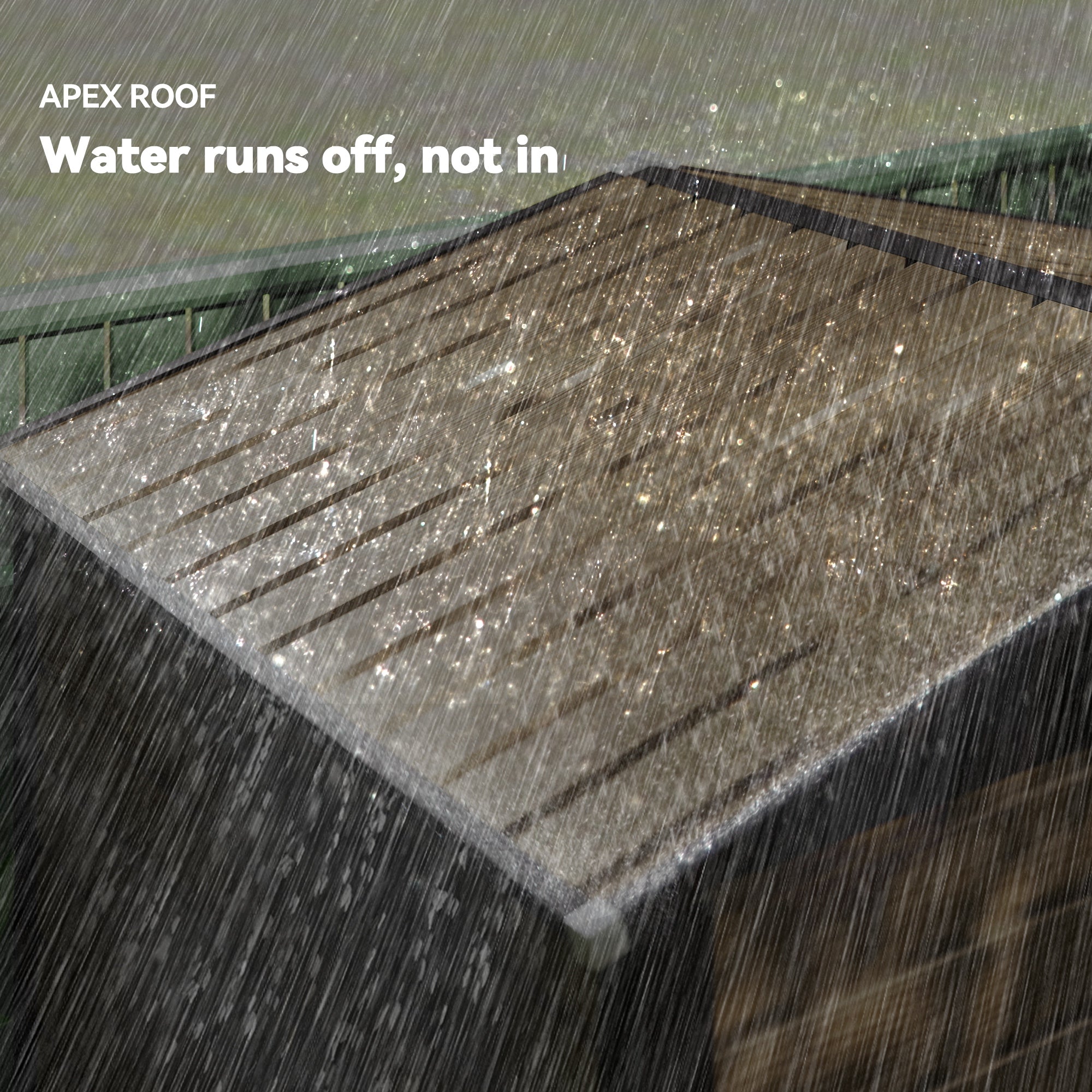 Garden Shed, 4 x 6ft Galvanised Steel with Lock and Gloves - Oak