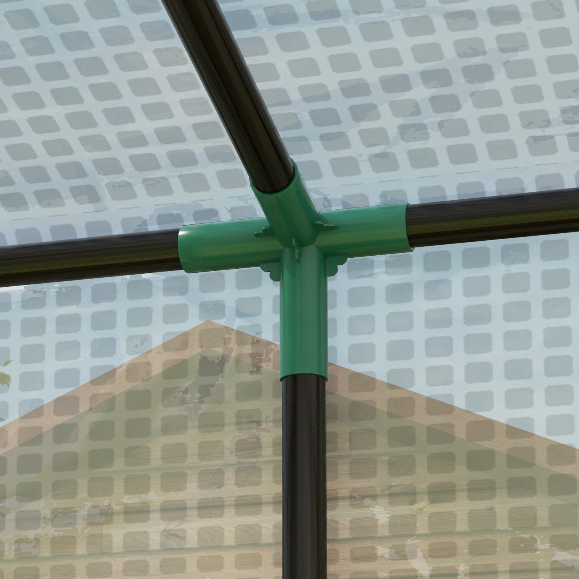 Walk-in Outdoor Greenhouse, PE Cover, White