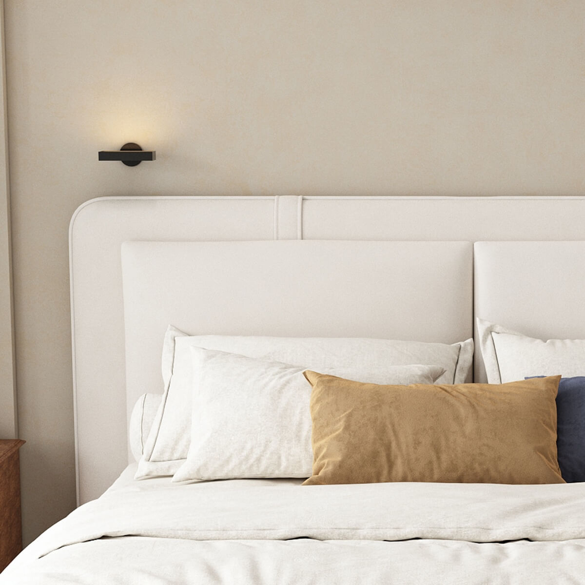 4ft6 Double Upholstered Storage Bed – Hydraulic Lift, Velvet Bed Frame with Removable Headboard, Beige