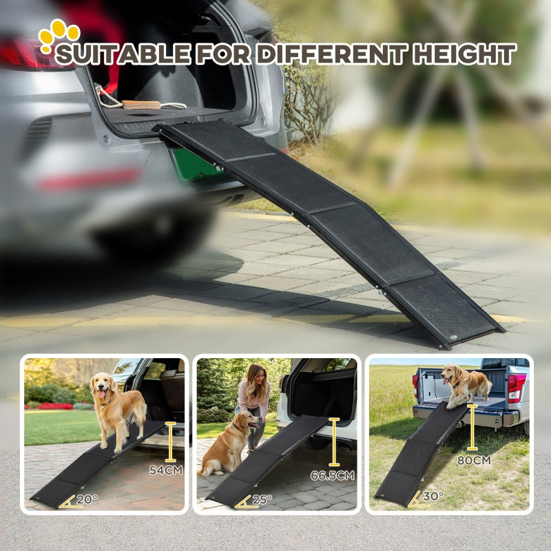 Folding Dog Ramp for Car, Portable Pet Ramp, Non-Slip, Aluminium Alloy