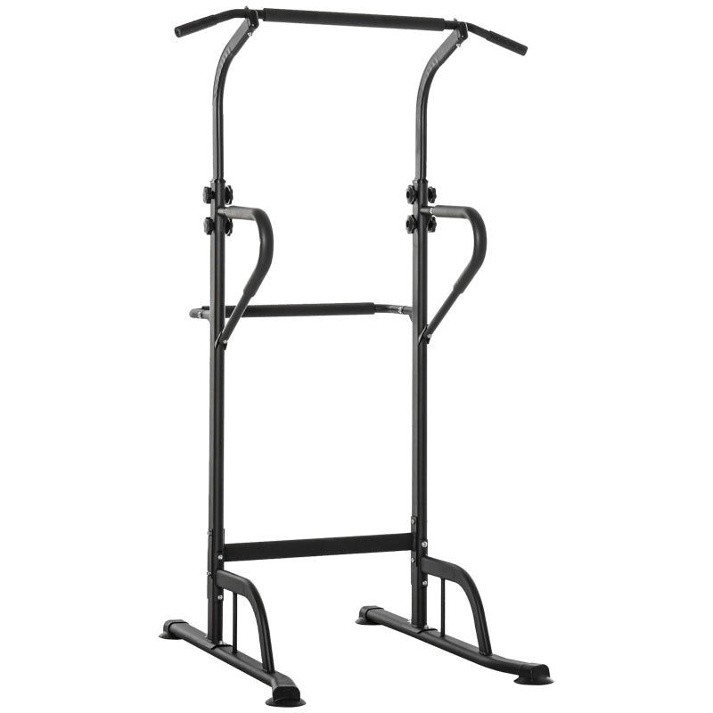Power Tower Dip Station Pull Up Bar, Adjustable Height Home Gym, Multi-Function