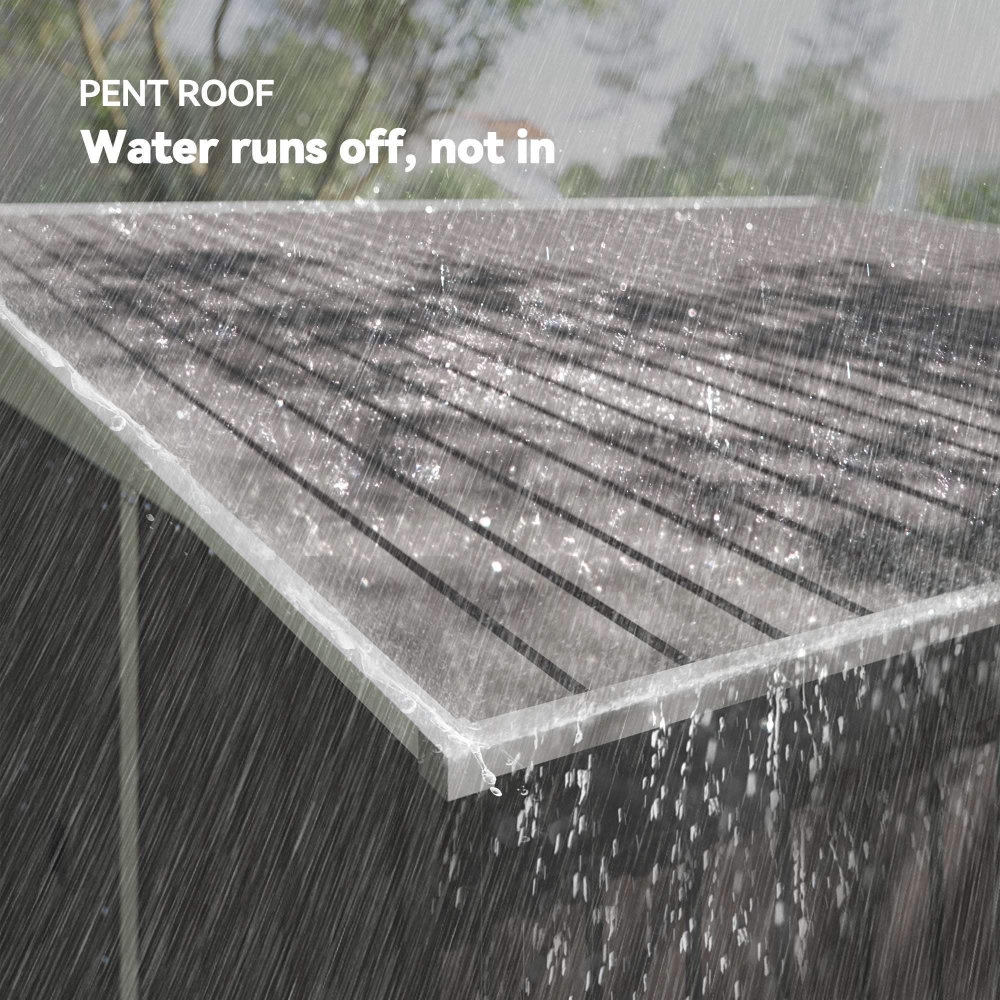 Lean to Metal Garden Shed with Double Sliding Doors and Vents, Grey