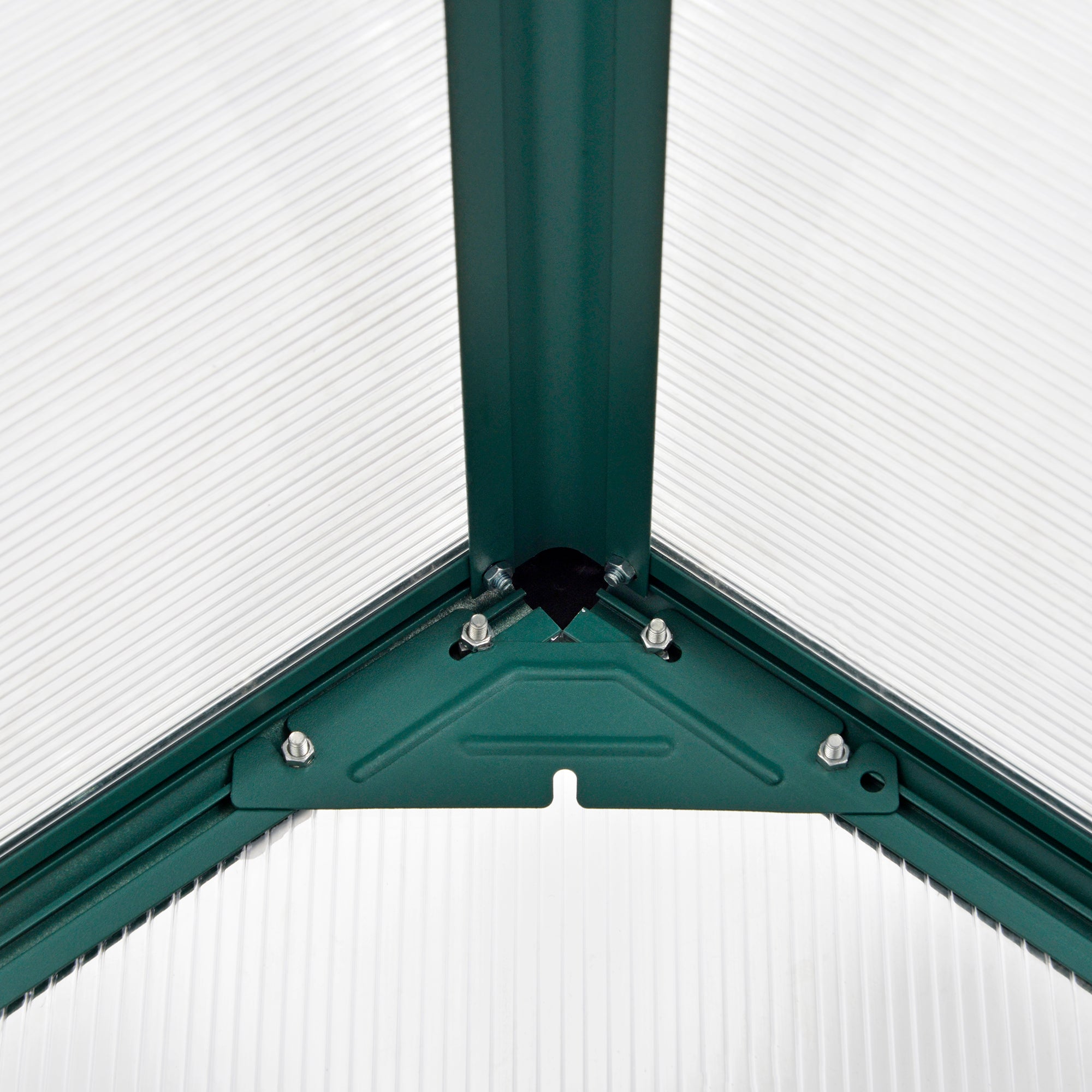 6x6 FT Polycarbonate Greenhouse with Base and Raised Bed, Walk-in with Temperature Controlled Window, Aluminium