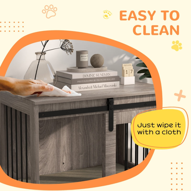 Dog Crate Furniture, Removable Cushion Medium Dogs, Brown