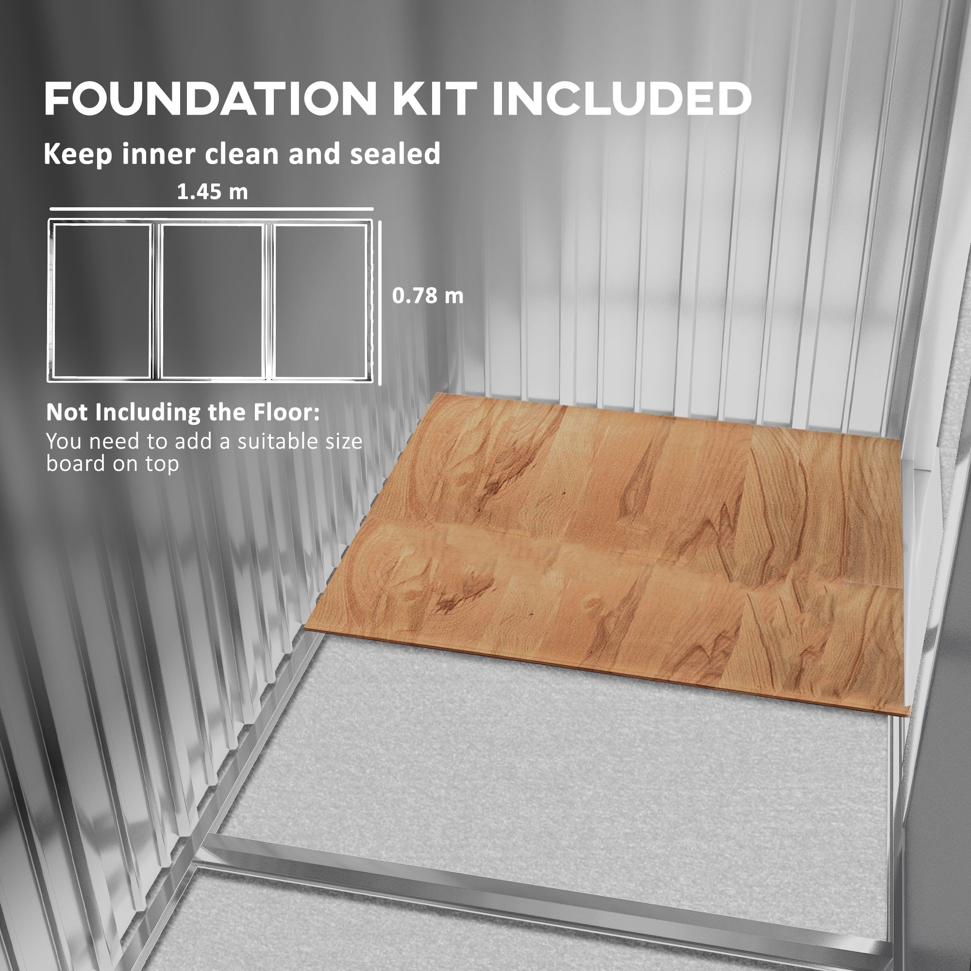 Metal Garden Shed, Outdoor Lean-to for Tools and Motorbike, with Adjustable Shelf, Lock, Dark Grey