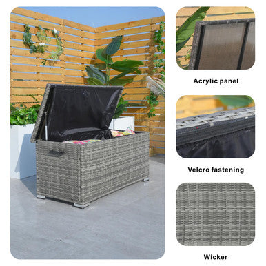 Small Outdoor Iron Frame Waterproof Rattan Storage Box¡ªPA-3256S