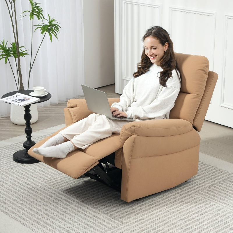 Manual Reclining Armchair, 140¡ã with Footrest - Light Brown
