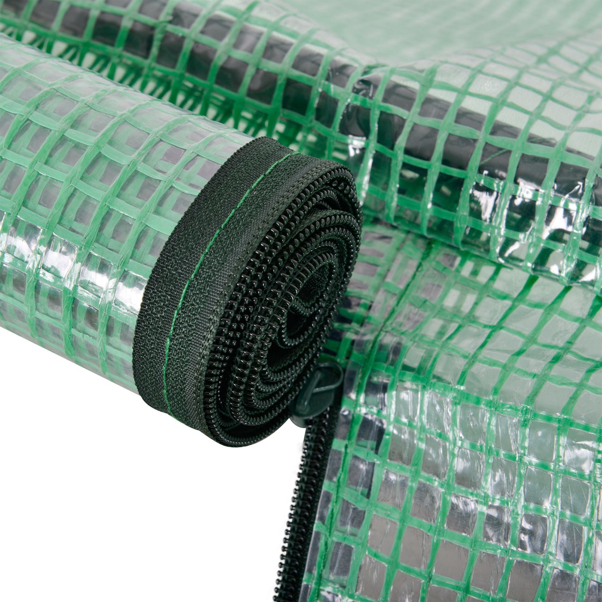 Tunnel Greenhouse, Green Grow House for Garden Outdoor, Steel Frame, PE Cover, Green