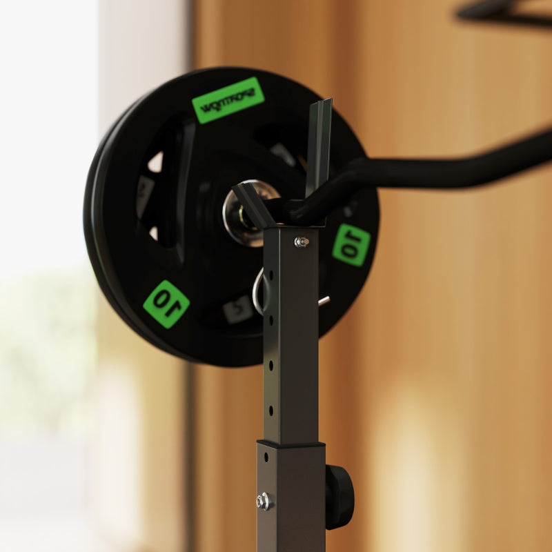 SPORTNOW Adjustable Multi-Exercise Weight Bench with Bench Press Rack, Metal