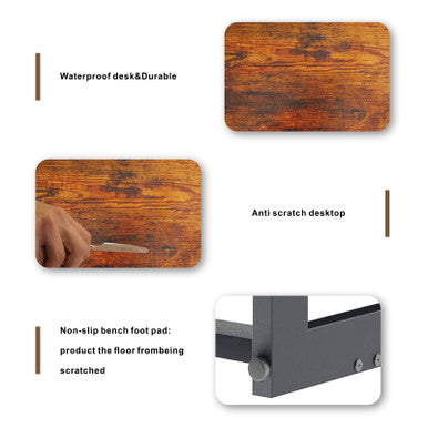 L-Shaped Black Computer Desk with Corner Workstation Table—DT-24612