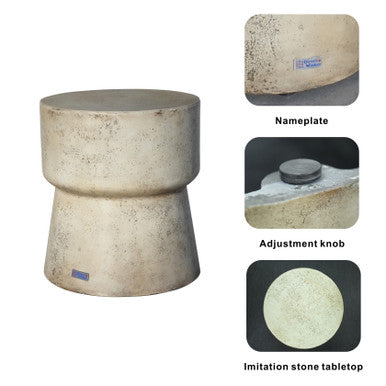 Outdoor Imitation Wood Waterproof Cylindrical Edge Coffee Table—PAT-2464ST