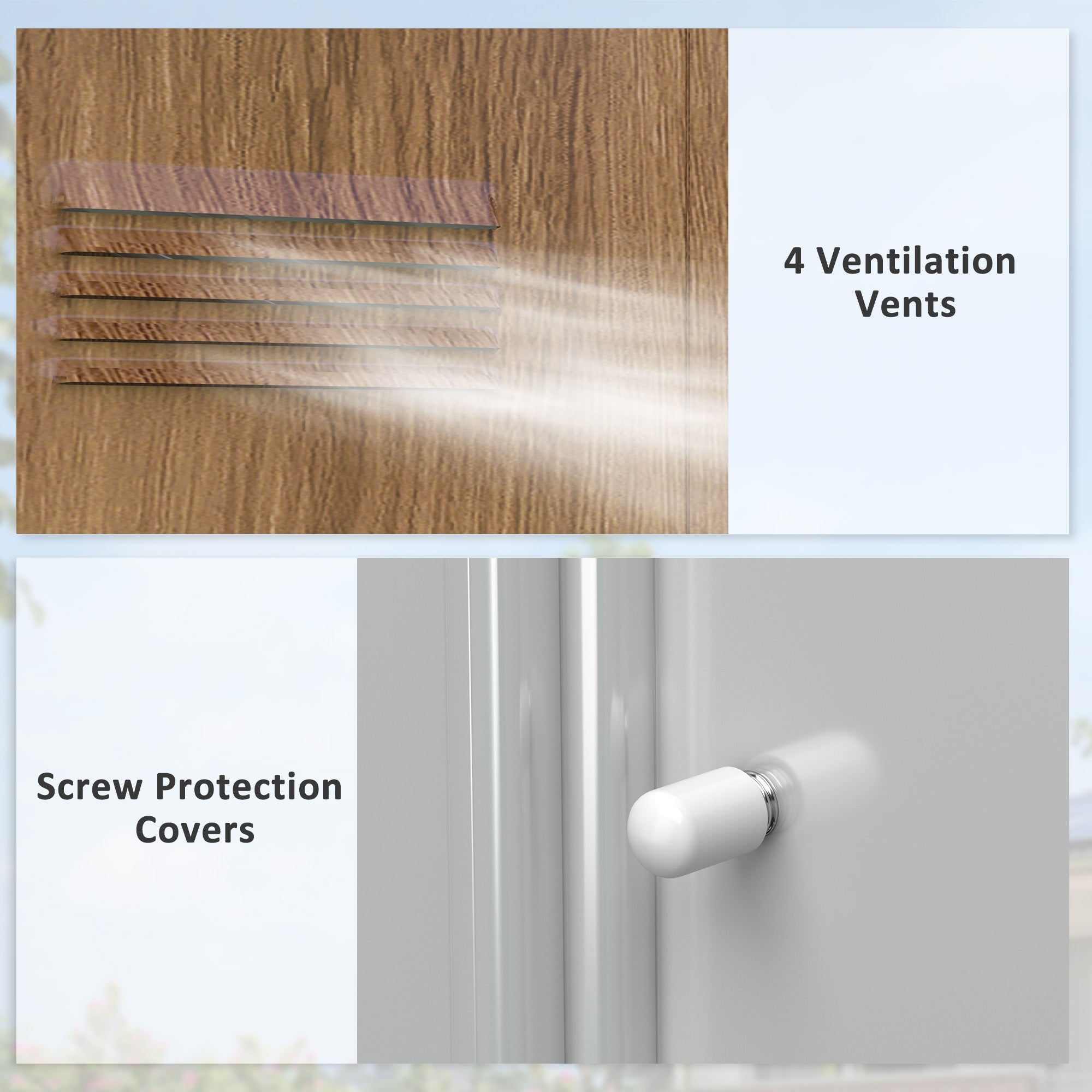 Metal Garden Storage Shed 6.5 x 3.5ft - Brown Wood Effect