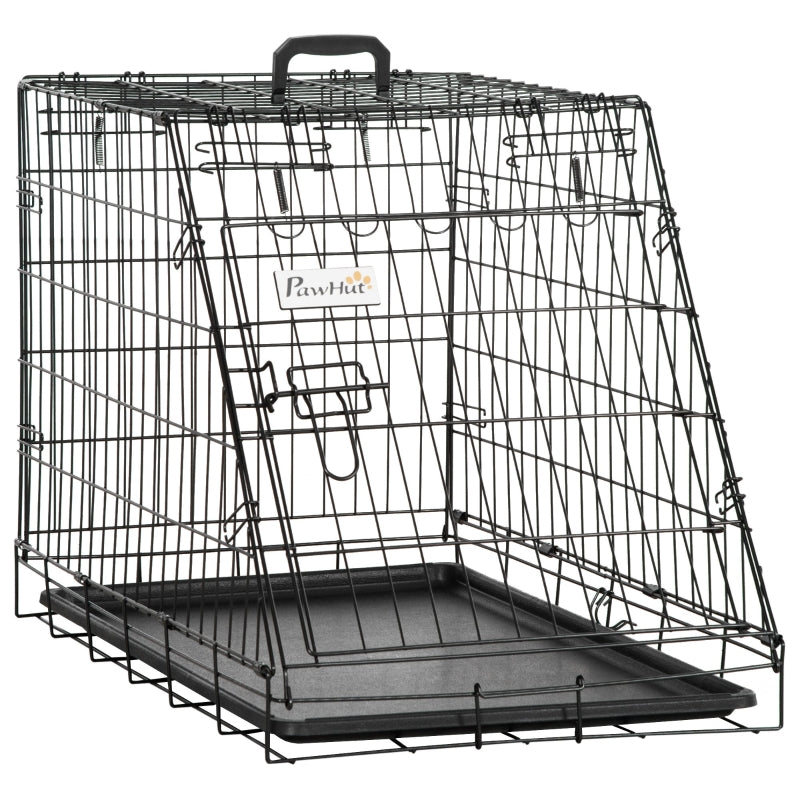 Trapeze Collapsible Dog Travel Box Cage with Removable Tray